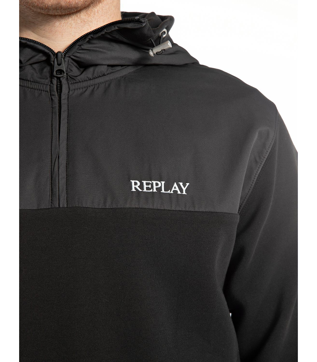 テクニカルファブリックハーフジップフーディー（セットアップ） 詳細画像 ブラック 5